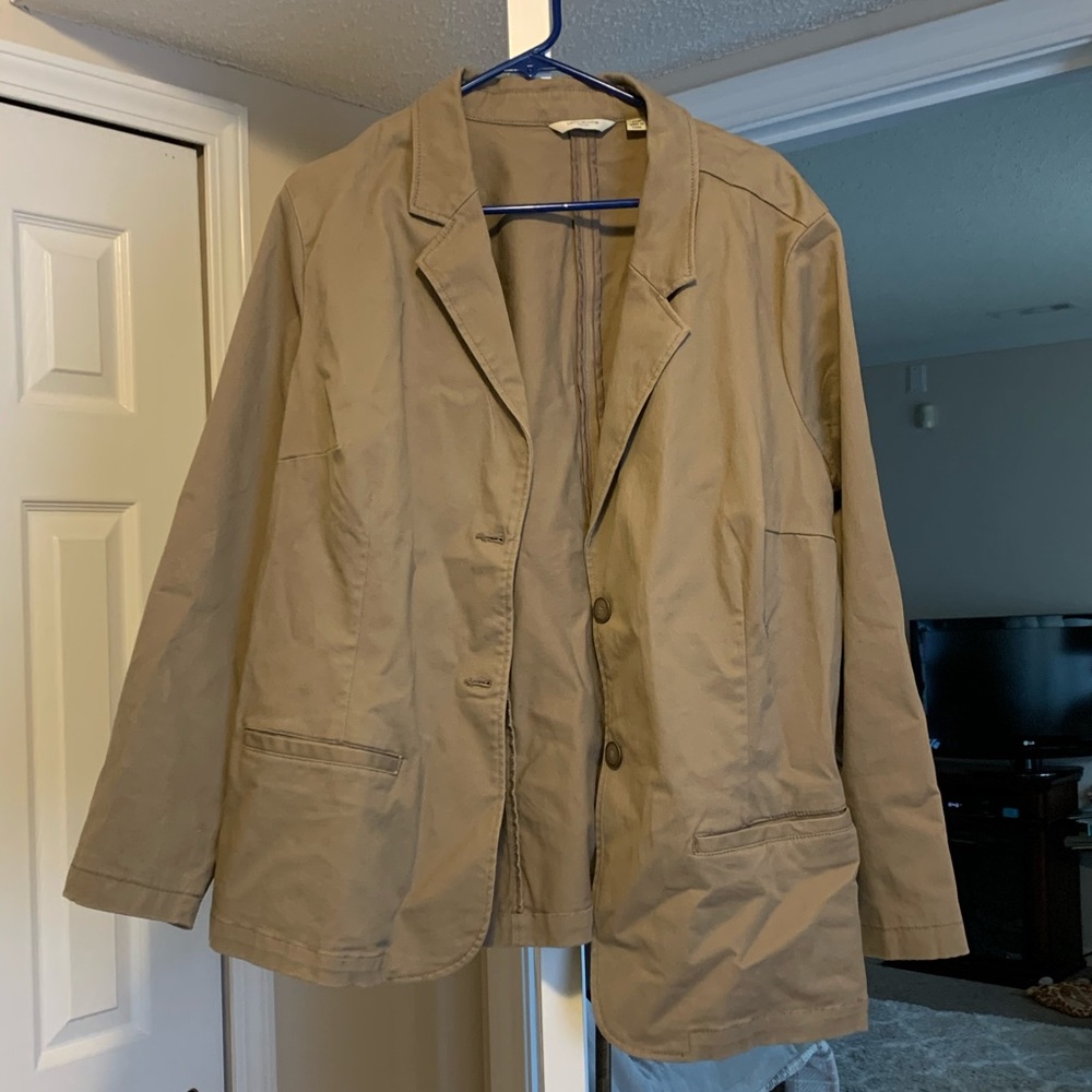 Liz Claiborne 24 W Khaki Blazer